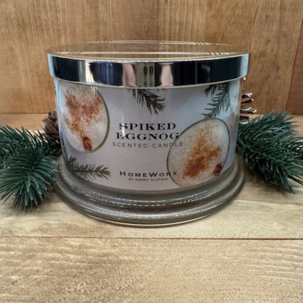 HomeWorx by Slatkin & Co Spiked Eggnog 18oz 4 Wick Candle